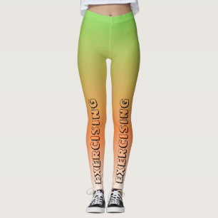 Personalised text l Fashion gradient Exercising Leggings