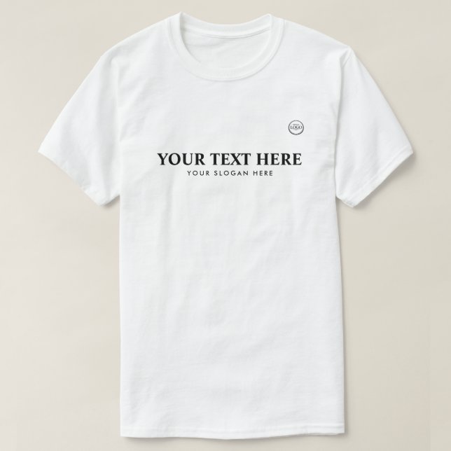Personalised Text Logo Slogan T-Shirt (Design Front)