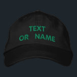 personalised Text Name Embroidered Baseball Cap<br><div class="desc">Design Your Own Personalised Embroidered Hats with Your Colours , Text and Fonts Promotional Business or Modenr Personal Baseball Caps - Add Your Text - Name - Company / Number / Letter / Slogan - Tagline / or Website , Phone , E-mail , Social Media Handle , Address , Logo...</div>