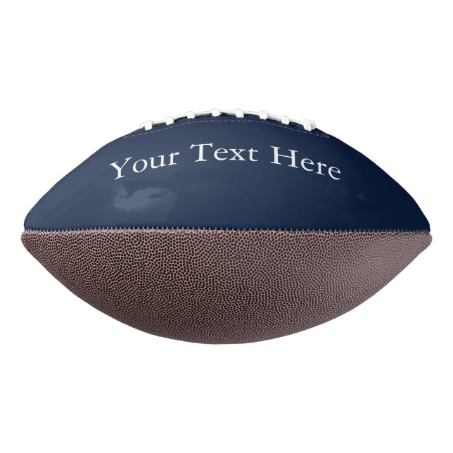 Personalised Text Navy Blue White Monogram Gift American Football (Rotated 270)