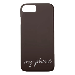 Personalised Text on Dark Chocolate iPhone 8/7 Case