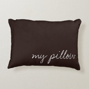 Personalised Text on Dark Chocolate Decorative Cushion