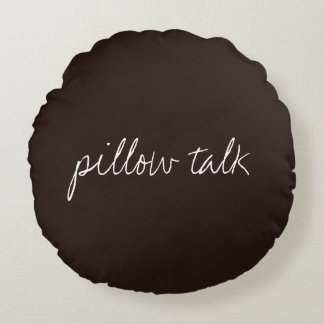 Personalised Text on Dark Chocolate Round Cushion