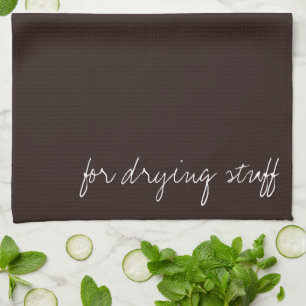Personalised Text on Dark Chocolate Tea Towel