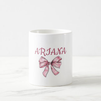 Personalised text Pink Bow Mug