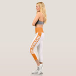 Personalised Text Striped Capri Leggings<br><div class="desc">Add your own text to these easy to personalise capri leggings from Ricaso</div>