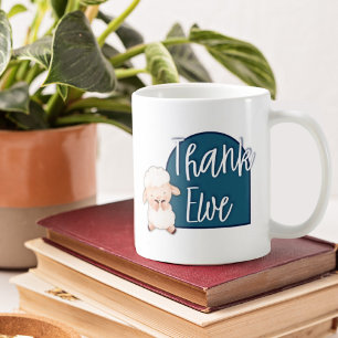 Personalised Thank Ewe Service Mug