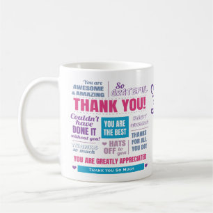 Personalised Thank You Appreciation Message Coffee Mug