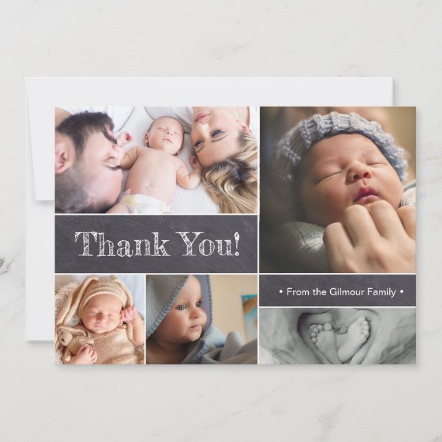 Personalised Thank You Baby Birth announcement (Front)