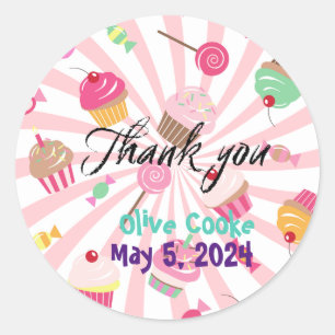 Personalised Thank You Birthday Sticker