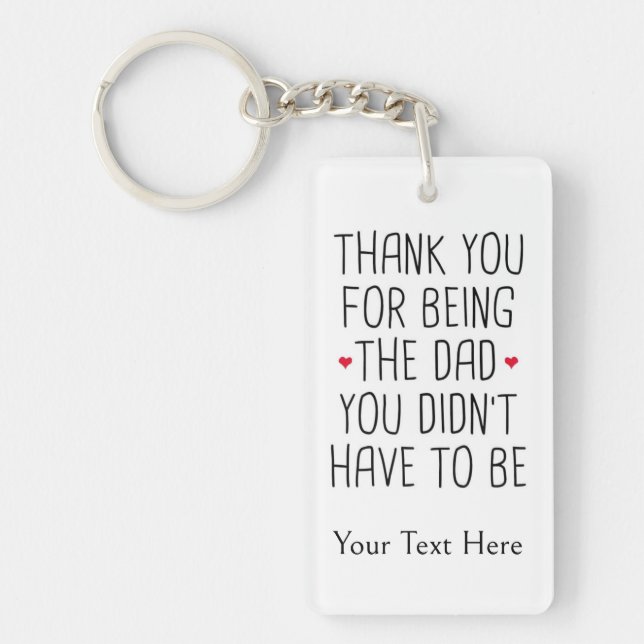 Personalised Thank you bonus dad Key Ring (Front)