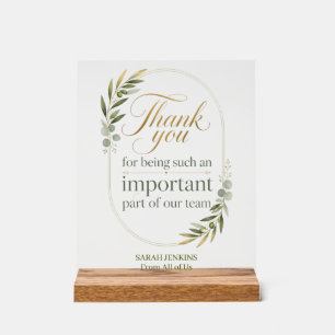 Personalised Thank You Boss Appreciation Acrylic Sign