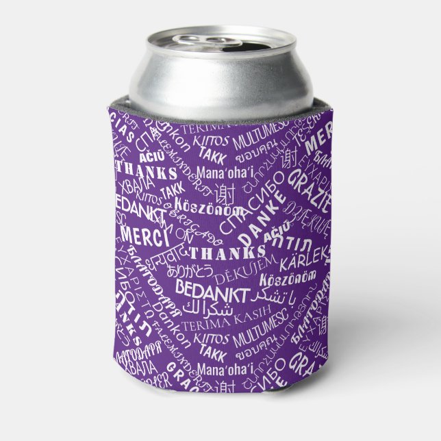 Personalised Thank You Can Cooler Gift Your Colour (Can Back)