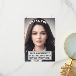 Personalised Thank You Card: Excellence Recognised Card