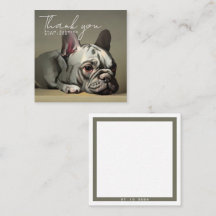 Personalised Thank You Card with french bulldog