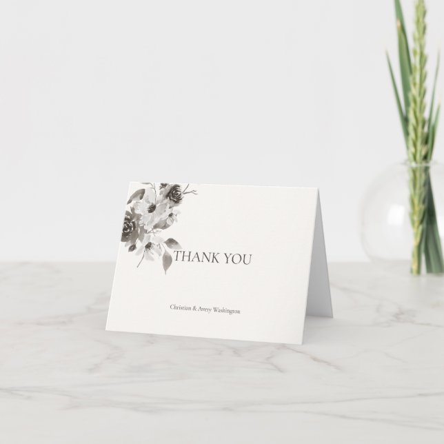 Personalised Thank you Cards - sepia toned (Front)