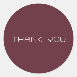 Personalised Thank you Classic Round Sticker