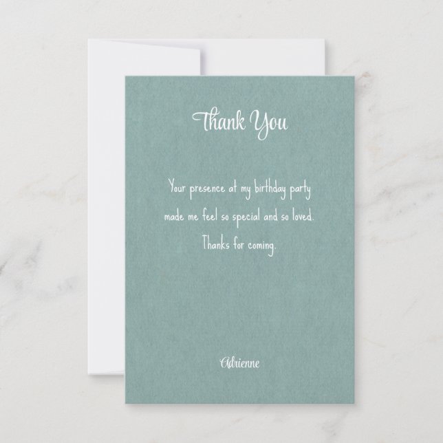 Personalised Thank You Custom Sentiment Signature (Front)