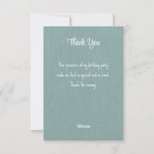 Personalised Thank You Custom Sentiment Signature Card