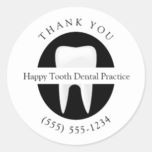 Personalised Thank You Dental Orthodontist  Classic Round Sticker