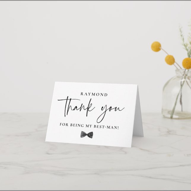 Personalised Thank You For Being My Best Man Card (Front)
