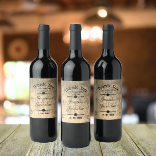 Personalised 'Thank You For Celebrating With Us' Wine Label