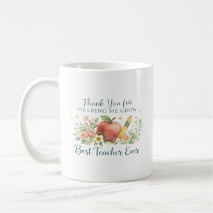 Personalised Thank You for Helping Me Grow Coffee Mug