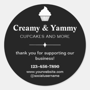 Personalised Thank You For Supporting Our Business Classic Round Sticker