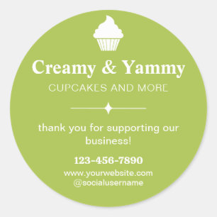 Personalised Thank You For Supporting Our Business Classic Round Sticker