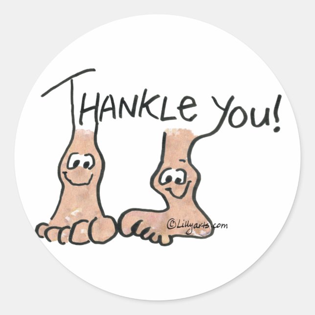 Personalised Thank You Gift Classic Round Sticker (Front)