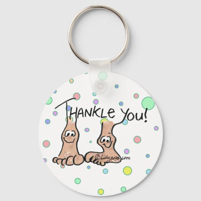 Personalised Thank You Gift Keychains (Front)