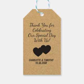 Personalised Thank You Hang Tags for Wedding Favou