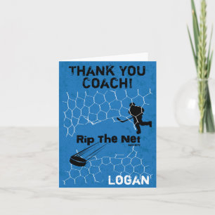 Personalised Thank You Hockey Coach Rip the Net