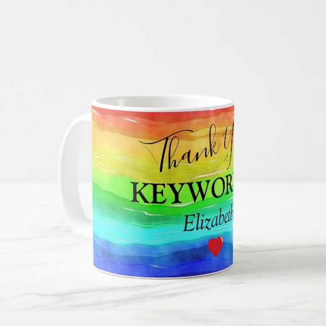 Personalised Thank you keyworker Coffee Mug (Front Left)