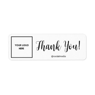 Personalised Thank you Label: Your Name & Log