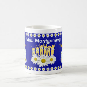 Personalised Thank You Mug for Teacher with Kids a
