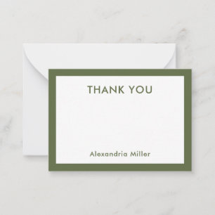 Personalised Thank You Note Card with Name Olive