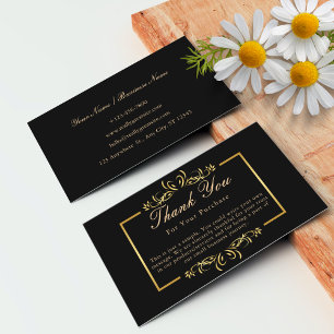 Personalised Thank You Note For Customer Business Card