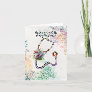 Personalised Thank You Nurse Healthcare Floral  Card