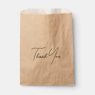 Personalised Thank You Party Gift Kraft Favour Bags