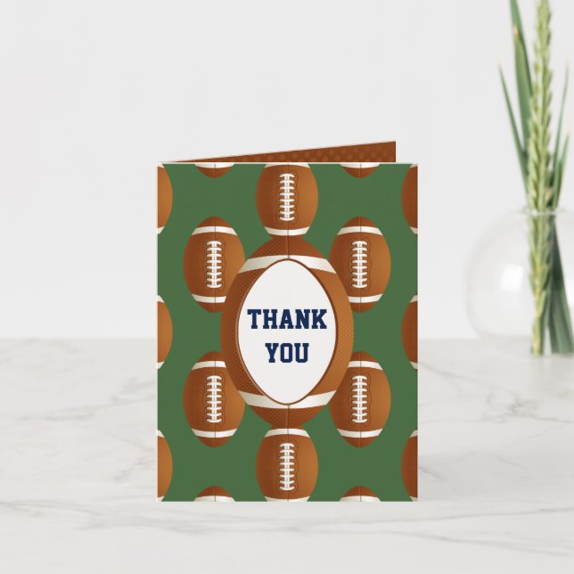 Personalised Thank You Sports Party football theme (Front)