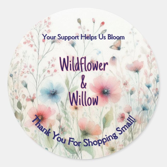 Personalised Thank You Sticker (Front)