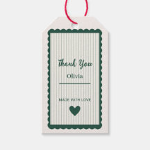 Personalised Thank You Tag Custom Gift Tag