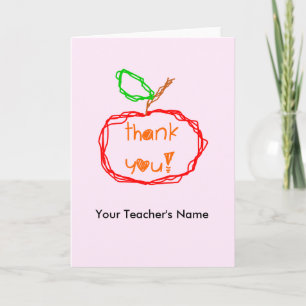 Personalised Thank You Teacher Card