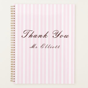 Personalised Thank You Teacher Notebook Planner