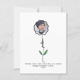 Personalised Thank you teacher Photo gift from kid Postcard