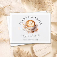 Personalised Thanks a Latte Referral Thank You