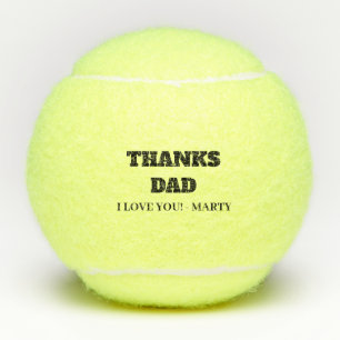 Personalised Thanks Dad Tennis Balls