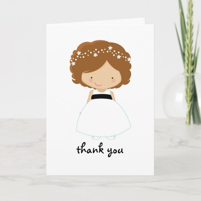 Personalised Thanks For Being Our Flower Girl Card (Front)