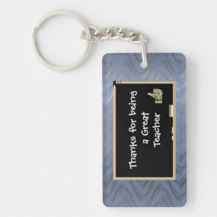 Personalised Thanks to Teacher Key Ring